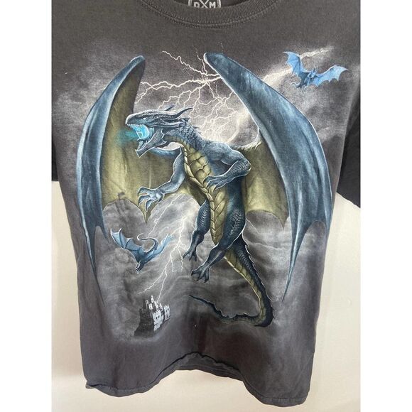 DOM ART Large Dragon Graphic short sleeve T-shirt - Picture 3 of 5